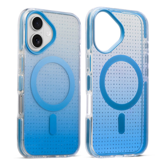 Stunning Dual Shade Starry MagSafe Hard Back Case for Apple iPhone 16 with Colourful Raised Camera Edges