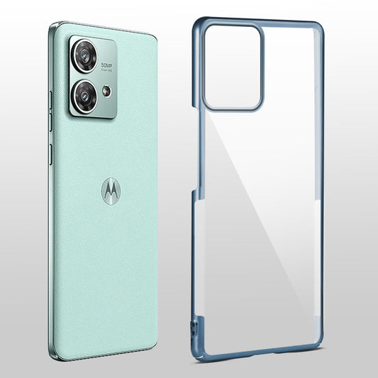 Crystal Clear Premium Case with Shiny Colorful Edges and Precise Cutouts for Motorola Moto Edge 40 Neo 5G