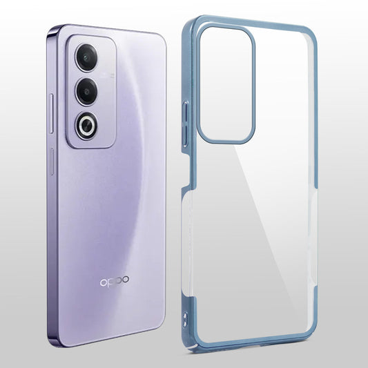 Crystal Clear Premium Case with Shiny Colorful Edges and Precise Cutouts for Oppo A3 Pro 5G