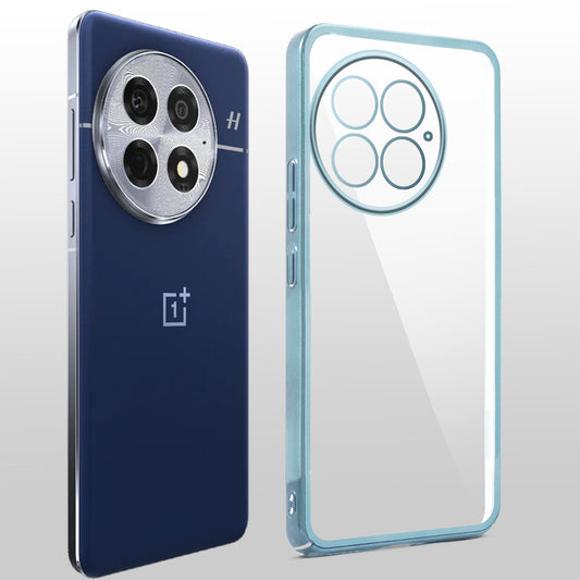 Crystal Clear Transparent Premium Shiny colorful Edges Hard Back Case For OnePlus 13 5G