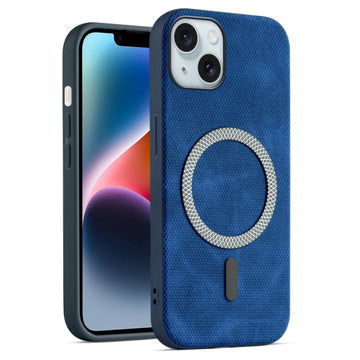 Rugged Vintage Look Back Case For Apple iPhone 14 With Magnetic Charging Compatible with MagSafe
