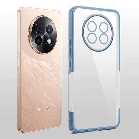 Crystal Clear Premium Case with Shiny Colorful Edges and Precise Cutouts for Realme 13 Plus 5G