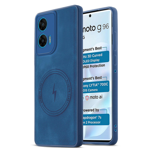 Refined PU Leather Case for Motorola Moto G96 5G