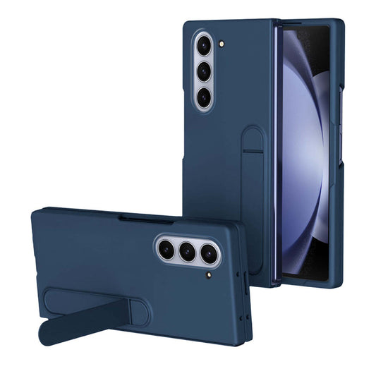 Solid Matte Finish Cover for Samsung Z Fold 5 with Integrated Stand for Hands Free Use
