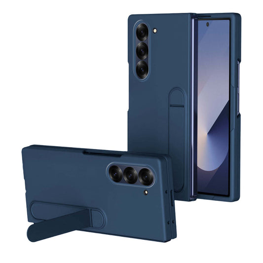 Solid Matte Finish Cover for Samsung Z Fold 6 with Integrated Stand for Hands Free Use