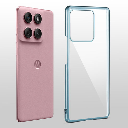Crystal Clear Premium Case with Shiny Colorful Edges and Precise Cutouts for Motorola Moto Edge 60 5G
