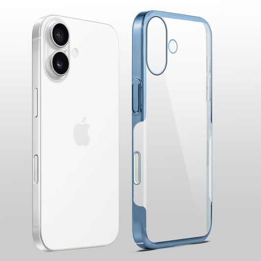 Crystal Clear Premium Case with Shiny Colorful Edges and Precise Cutouts for Apple iPhone 16