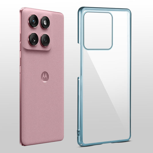 Crystal Clear Premium Case with Shiny Colorful Edges and Precise Cutouts for Motorola Moto Edge 60 Fusion 5G