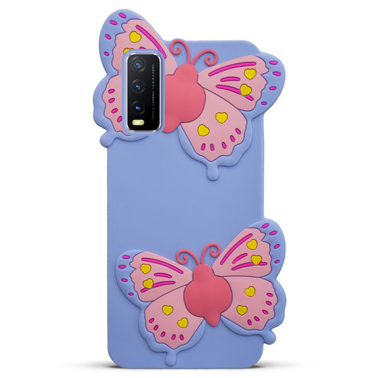 3D Vibrant Butterfly Silicone Phone Case For Vivo Y20