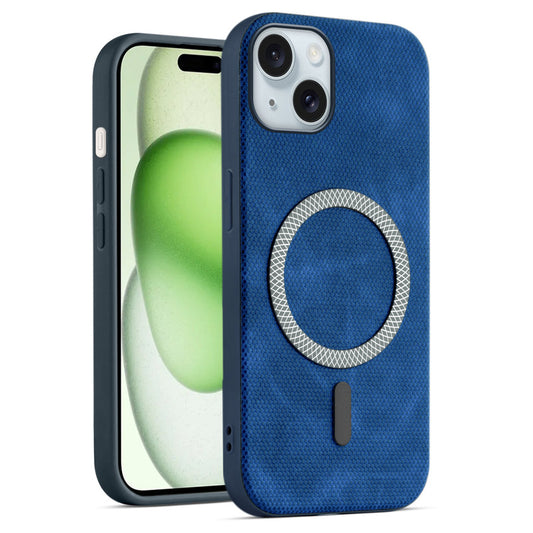 Rugged Vintage Look Back Case For Apple iPhone 15 Plus With Magnetic Charging Compatible with MagSafe