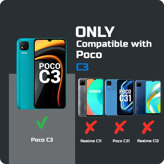 Premium Acrylic Transparent Back Cover for Poco C3