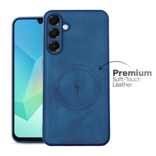 Refined PU Leather Case for Samsung A16 5G , with Support for MagSafe & Wireless Accessories