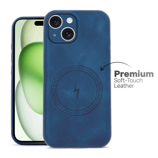 Refined PU Leather Case for Apple iPhone 15 Plus