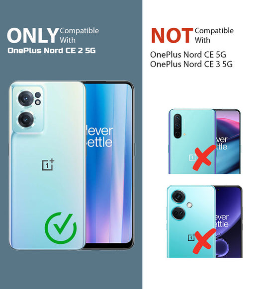 Crystal Clear Transparent Premium Shiny colorful Edges Hard Back Case For OnePlus Nord CE 2 5G