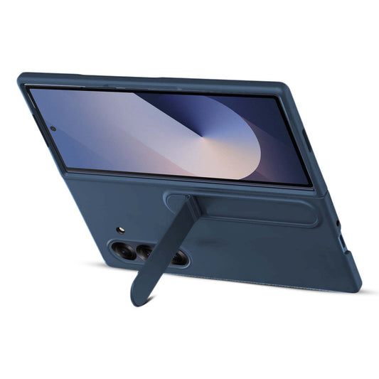 Solid Matte Finish Cover for Samsung Z Fold 6 with Integrated Stand for Hands Free Use