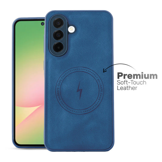 Refined PU Leather Case for Samsung A56 5G , with Support for MagSafe & Wireless Accessories