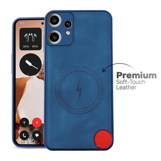Refined PU Leather Case for CMF Nothing Phone 2 Pro , with Support for MagSafe & Wireless Accessories