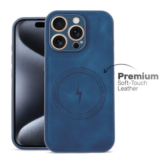 Refined PU Leather Case for Apple iPhone 15 Pro