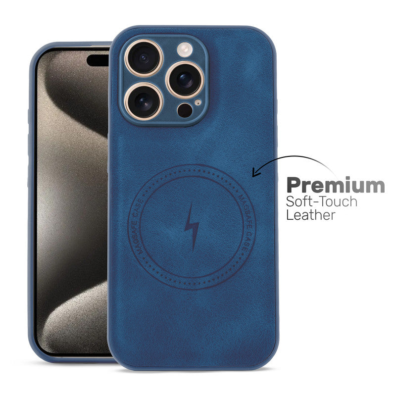 Refined PU Leather Case for Apple iPhone 15 Pro Max