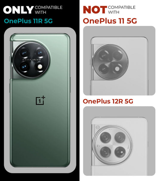Crystal Clear Premium Case with Shiny Colorful Edges and Precise Cutouts for OnePlus 11R 5G
