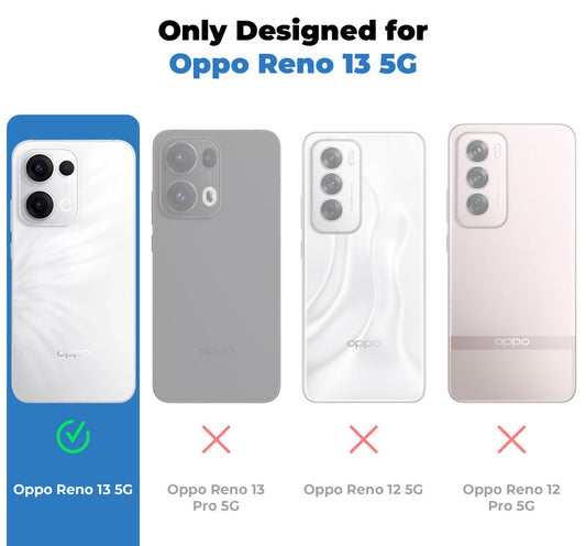 Crystal Clear Premium Shiny colorful Edges Hard Back Case For Oppo Reno 13 5G