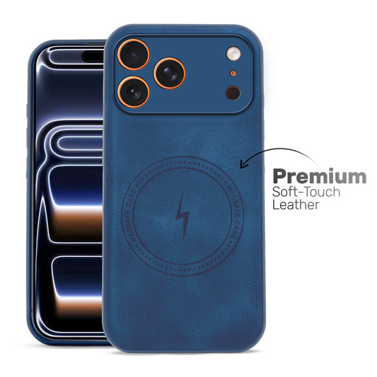 Refined PU Leather Case for Apple iPhone 17 Pro , with Support for MagSafe & Wireless Accessories