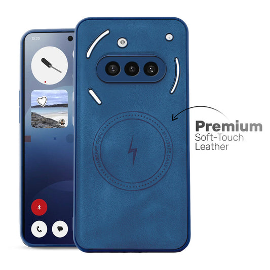 Refined PU Leather Case for Nothing Phone 3A 5G , with Support for MagSafe & Wireless Accessories