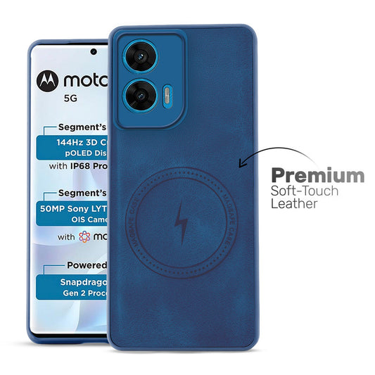 Refined PU Leather Case for Motorola Moto G96 5G