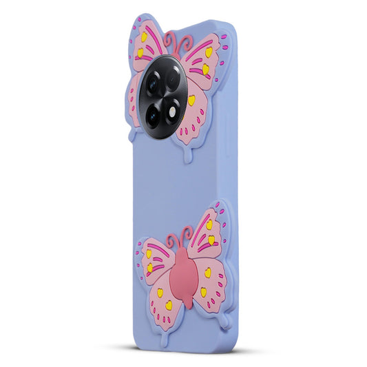 3D Vibrant Butterfly Silicone Phone Case For OnePlus 11R 5G