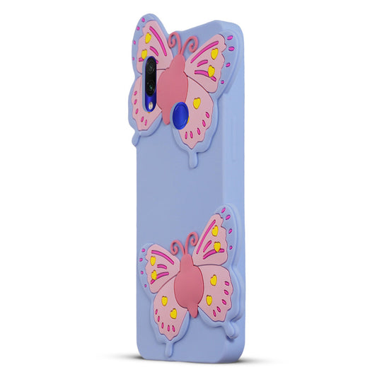 3D Vibrant Butterfly Silicone Phone Case For Redmi Note 7