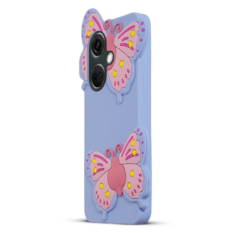 3D Vibrant Butterfly Silicone Phone Case For OnePlus Nord CE 3 5G