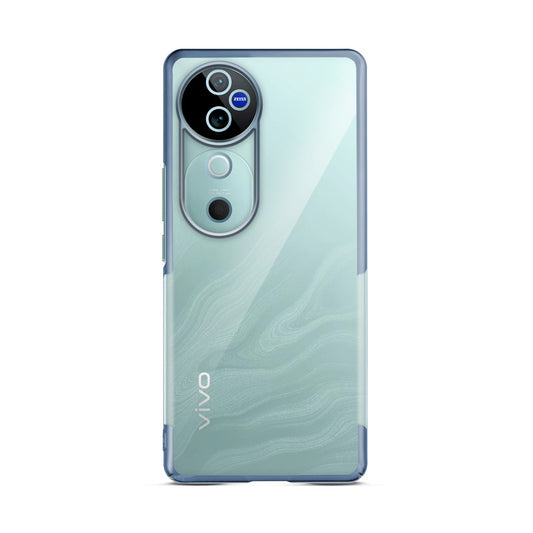 Crystal Clear Premium Case with Shiny Colorful Edges and Precise Cutouts for Vivo V40 5G