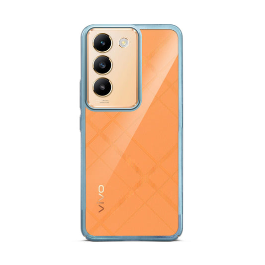 Crystal Clear Premium Shiny colorful Edges Hard Back Case For  Vivo Y200E 5G