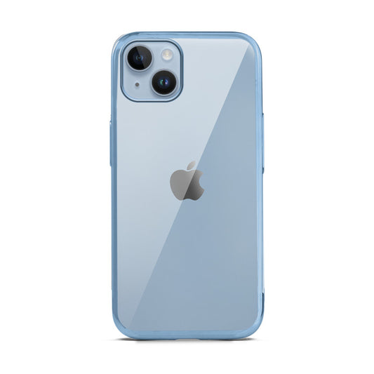 Crystal Clear Premium Shiny colorful Edges Hard Back Case For Apple iPhone 14 Plus