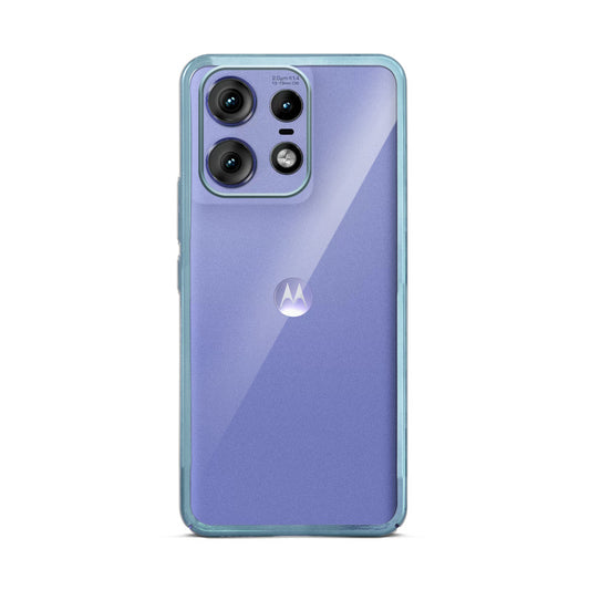 Crystal Clear Premium Shiny colorful Edges Hard Back Case For Motorola Moto Edge 50 Pro 5G