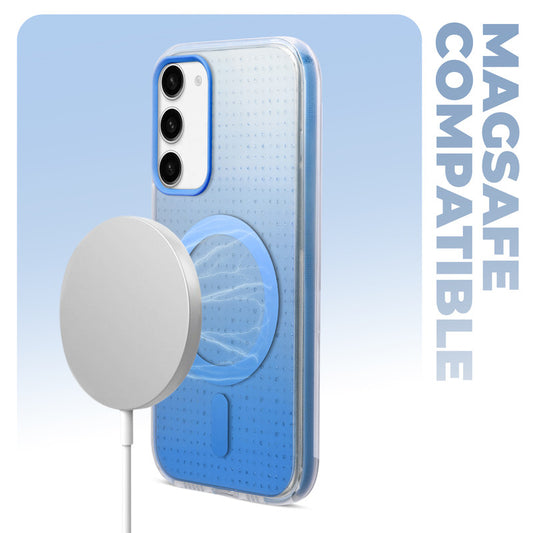Stunning Dual Shade Starry MagSafe Hard Back Case for Samsung S23 5G with Colourful Raised Camera Edges