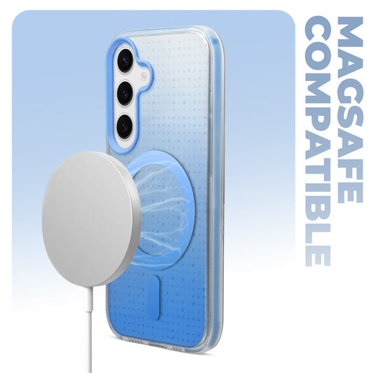 Stunning Dual Shade Starry MagSafe Hard Back Case for Samsung S24 5G with Colourful Raised Camera Edges