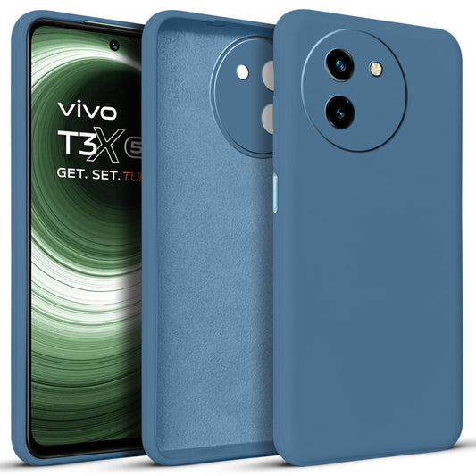 Premium Matte Silicone Back Cover for Vivo T3x 5G