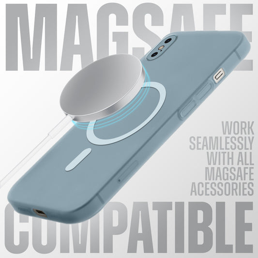 Sleek Frosted Matte Hard Back Cover With MagSafe Compatible Back Case for Apple iPhone XS Max
