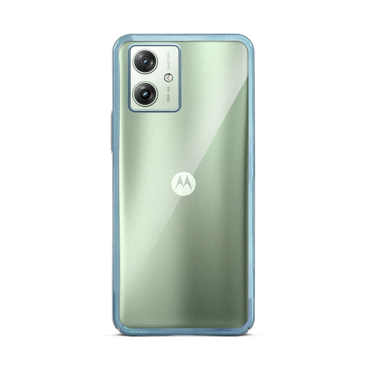 Crystal Clear Premium Shiny colorful Edges Hard Back Case For Motorola Moto G64 5G