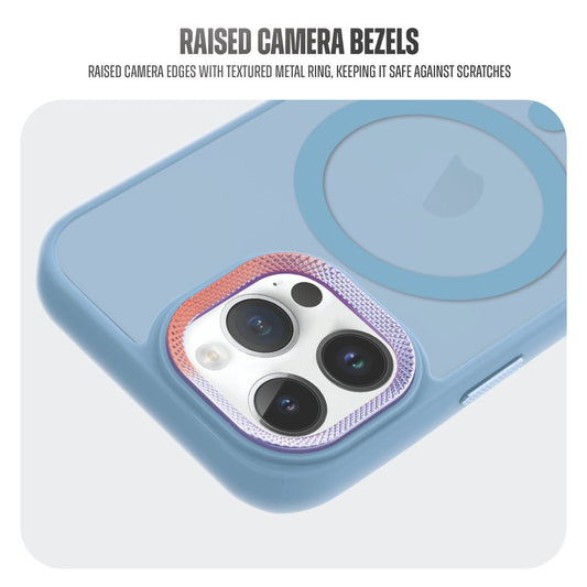 Textured Metal Ring Magsafe Back Case For Apple iPhone 16 Pro Max