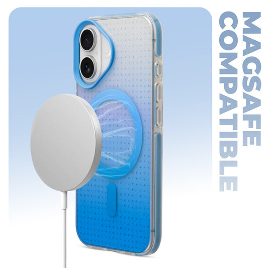 Stunning Dual Shade Starry MagSafe Hard Back Case for Apple iPhone 16 with Colourful Raised Camera Edges