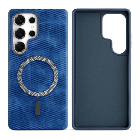 Rugged Vintage Look Back Case For Samsung S25 Ultra 5G With Magnetic Charging Compatible with MagSafe