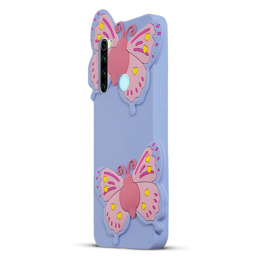 3D Vibrant Butterfly Silicone Phone Case For Redmi Note 8