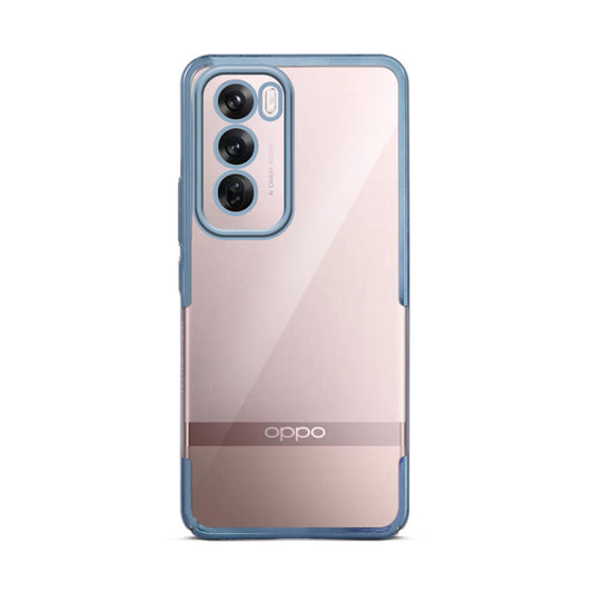 Crystal Clear Premium Case with Shiny Colorful Edges and Precise Cutouts for Oppo Reno 12 Pro 5G