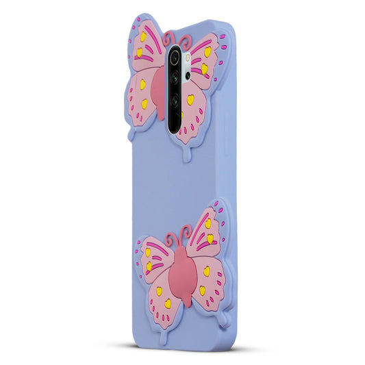 3D Vibrant Butterfly Silicone Phone Case For Redmi Note 8 Pro