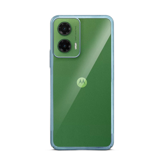 Crystal Clear Premium Shiny colorful Edges Hard Back Case For Motorola Moto G35 5G