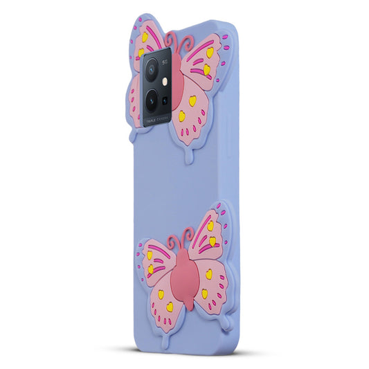 3D Vibrant Butterfly Silicone Phone Case For Vivo T1 5G