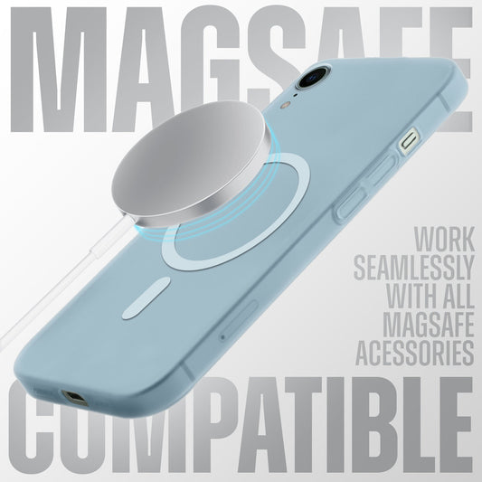 Sleek Frosted Matte Hard Back Cover With MagSafe Compatible Back Case for Apple iPhone XR