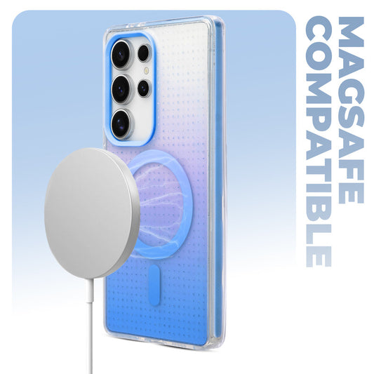 Stunning Dual Shade Starry MagSafe Hard Back Case for Samsung S24 Ultra 5G with Colourful Raised Camera Edges